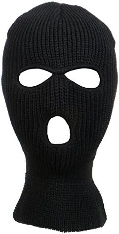 Knitted 3-Hole Full Face Cover Ski Mask
