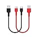 Short USB C Cable AUKEY (0.7ft 2 Pack) USB Type C Cable 0.2m Fast Charging Cord for Samsung Galaxy Note9 S10 S10+ S9 S8, LG V40 V30 G6 G5, HTC U12+ 10, Power Bank, Portable Charger - Red Black
