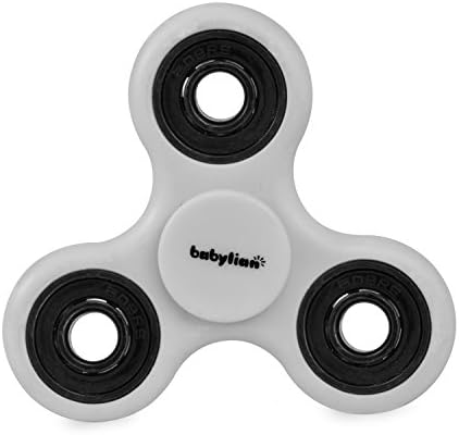 Babylian Fidget Spinner,Ultra Durable Stainless Steel Bearing, Focus Anxiety Stress Relief Boredom Killing Time Toys, High Speed Over 3 Minutes Spins. (White)
