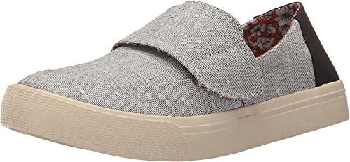 TOMS Women's Altair Slip-On Grey Chambray Dot Sneaker 6 B (M)