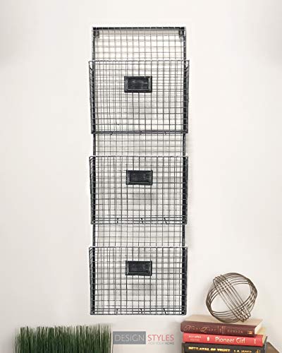 3 Pocket Wall File Holder Finish: Pewter - Thumbnail 2