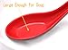 Large Japanese Soup Spoons Red and Black with Long Handle, Set of 8