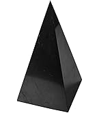 Polished Shungite Pyramid | Gem Stone From Karelia - 15 Cm