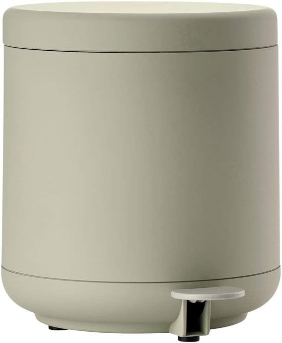 Zone Denmark Ume Bathroom Cosmetic Bin Pedal Bin with Lid for Bathroom with Removable Inner Bucket and Soft Close Diameter 19.5 cm Height 22 cm 4 Litres Eucalyptus