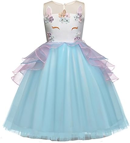 Myosotis510 Embroidered Flower Girls Dress Sequined Tutu Pageant Dress