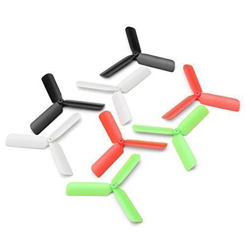 RealAcc 4 Pairs 3-Leaf Blade for Hubsan X4 H107L H107C H107D H6C CX-30 JXD385 88 392