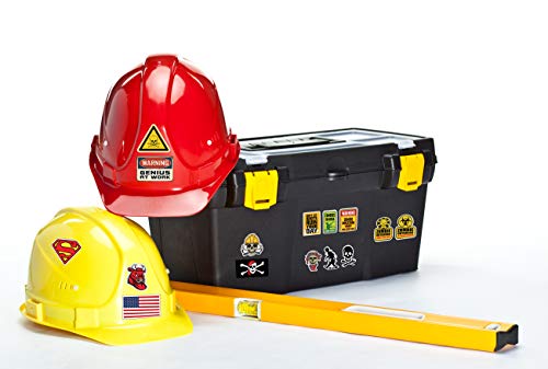 40 Funny Hard Hat Sticker,Tool Box, Hardhat, Laptop Stickers- 100% Plastic(Vinyl), Funny Decals For Construction, Electrician, Plumber Oilfield, Fire Crew, Mechanic- Skateboard,