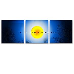 for Living Room Bedroom Home Artwork Charming Moonlit...