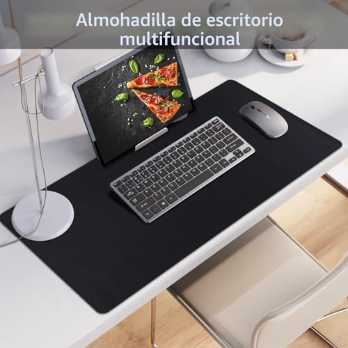 Niviy Desk Mat Black PU Leather Desk Mat Waterproof and Non-Slip Durable Desk Mat Protector Table Desks for Office and Home 80 x 40 cm