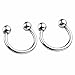 Jovivi 2pcs 16G Stainless Steel Horseshoe Bar Nose Ring Septum Circular Barbell Tragus Earrings 5/16