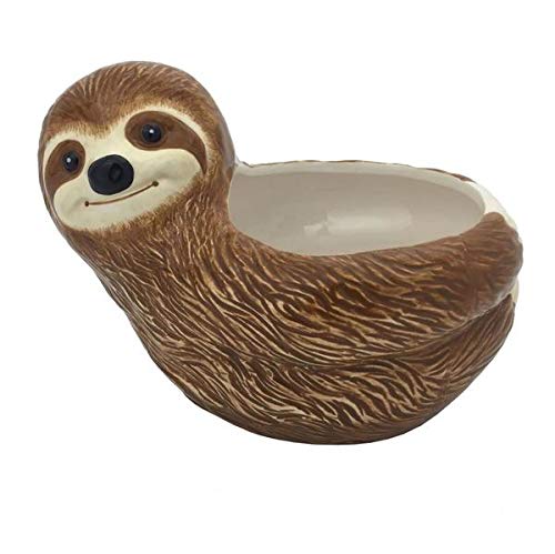 Streamline Ceramic Sloth Flower Planter Pot