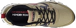 Skechers Men's Walking Sneaker, Taupe Leather Mesh