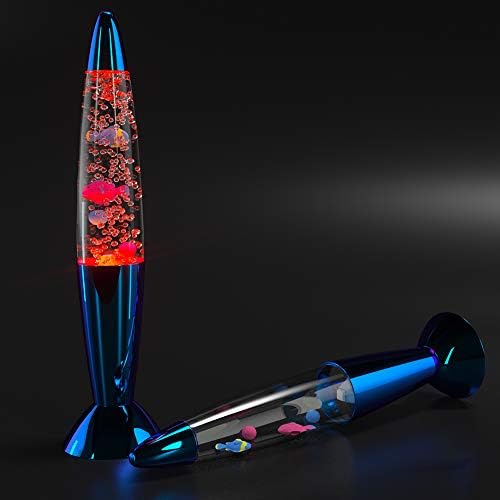 Lava Lamp,14 inches Mini Fish Lava Lamp Bubble Lava Lamp LED Sensory