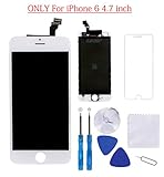Glob-Tech iPhone 6 LCD Display Screen Replacement Touch Digitizer Full Assembly for iPhone 6 with Free Professional Screen Protector and Repair Tools Set, iPhone 6 White