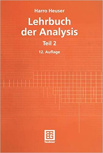 Lehrbuch Der Analysis Teil 2 Mathematische Leitfaden Amazon De Heuser Harro Bucher