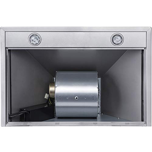 5 Mounted+Brushed+Stainless+Halogen+Ductless