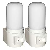 Maximm LED Manual On/Off Plug-in Night Light, Bright White, [2 Pack], Indoor Light Bathroom, Hallway, Stairs, Pantry, Laundry Room and Walk-in Closet Compact and Energy Efficient
