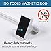 H.VERSAILTEX 2 PACK Magnetic Curtain Rods for Metal Doors Top and Bottom Multi-Use Adjustable Appliances for Iron and Steel Place, Petite Ball Ends, 16 to 28 Inch, 1/2 Inch Diameter, White