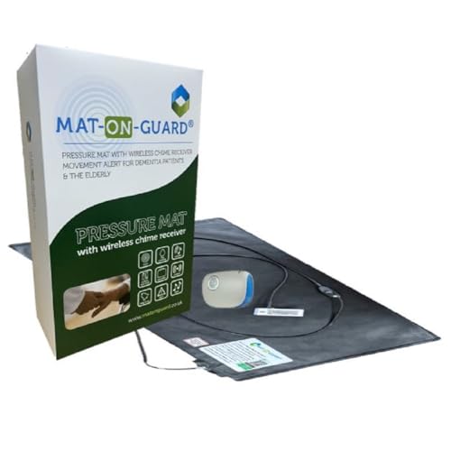 Mat-On-Guard IP-100ng. Floor Pressure Sensor Mat for the Elderly and Dementia Care Patients. Wireless with a Portable Alarm Receiver. Now medically disinfected and Sealed.
