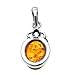 Ian and Valeri Co. Honey Amber Sterling Silver Grapevine Pendant