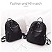 HaloVa Backpack, Women's Shoulders Bag, Girls Small Travel Daypack Purse with Anti-theft Pocket, Fashion and Casual, Black