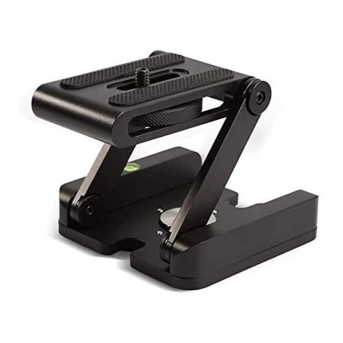Z Flex Tilt Tripod Head, W-Shaped 360° Rotatable Aluminum Alloy Camera Bracket with Calibration Scales 1/4” Screw Thread Standard Quick Release Plate for DSLR Cameras Compatible with Canon Sony Nikon