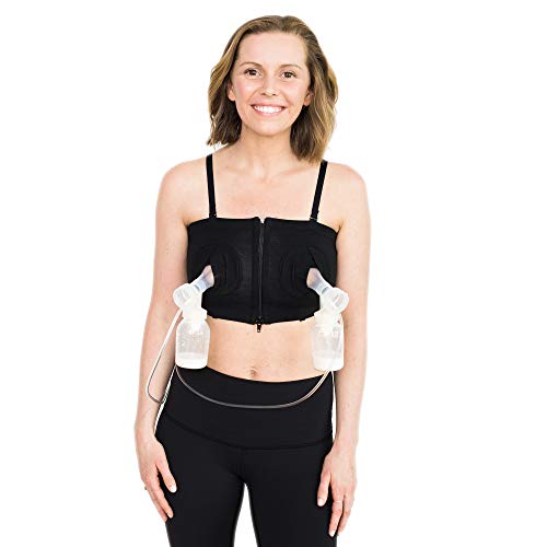 Simple Wishes DLITE Hands Free Breastpump Bra (Black, Large (Pack of 1)) - Thumbnail 3