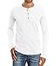Sailwind Men's Casual Slim Fit Long Sleeve Henley T-Shirts Cotton Shirts White-US L