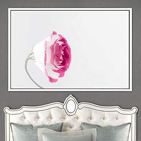 signwin Framed Canvas Wall Art Pink Flower Snapshot...