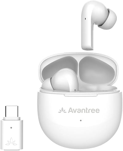 Avantree Reverb Wireless Earbuds for PC PS5 PS4 Gaming aptX Voice aptX Adaptive