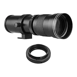 Haibing Camera MF Super Telephoto Zoom Lens F/8.3-16 420-800mm T Mount with Adapter Ring Universal 1/4 Thread Replacement for Canon EF-Mount Cameras EOS 80D 77D 70D 60D 60Da 50D 7D 6D 5D T7i T7s T6s