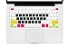 HRH Silicone Keyboard Cover Skin for MacBook Air 13,for MacBook Pro 13/15/17 (with or w/Out Retina Display, 2015 or Older Version),for iMac Older USA Layout,Rainbow Candy Black
