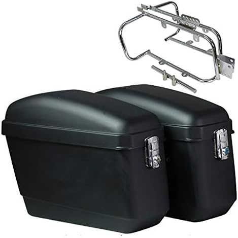 Motorcycle trunk DOOST New 40L hard saddle bag saddle bag with mounting kit, Fit Honda Shadow Kawasaki Vulcan VN, multiple colors