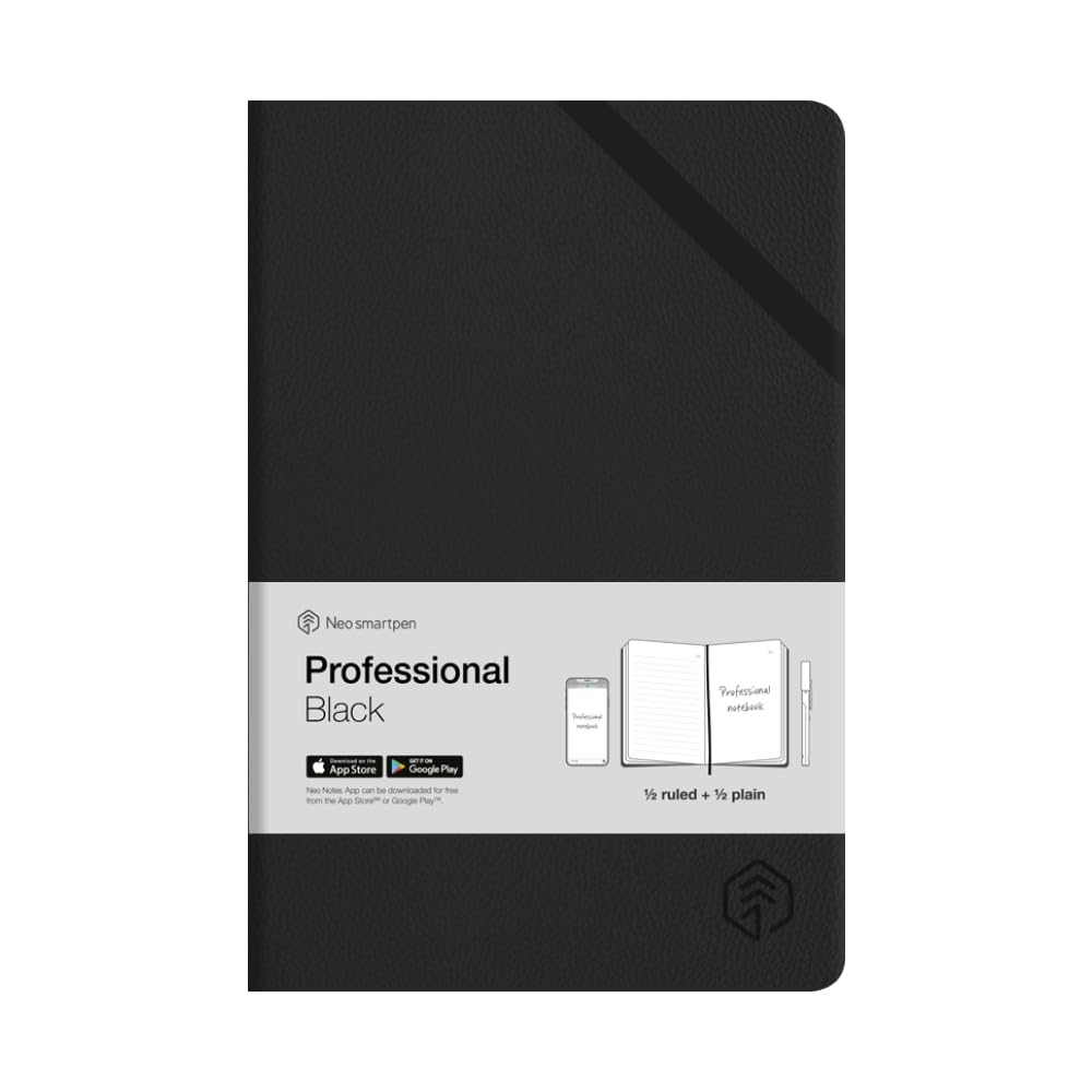 Neolab N Professional Notebook - Blank and Ruled 250 Page Notebook for Neo Smartpens - Grey 727