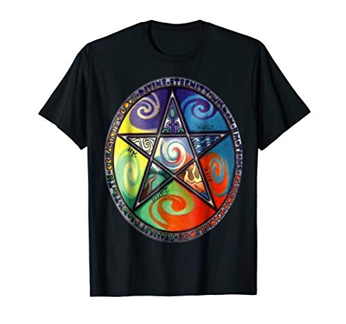 Star GiftsWiccan Pentagram Witchcraft Magic Pagan Star T-ShirtOEKO-TEX STANDARD 100