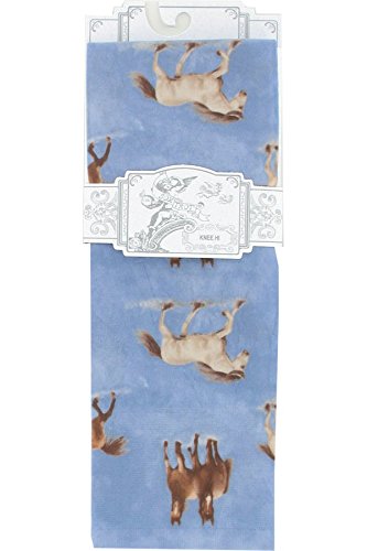 Knee High Trouser Socks w/Colorful Printed Patterns - Made in USA by Sox Trot (3 Equestrian)
