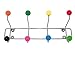 Hat and Coat Rack from Present Time: Wall Mounted Multi Colored Hooks for Storage and Organization.