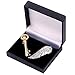 2pc Metal Alloy Mens Fashion Tie Clips Pins and Necktie Bar Silver Gold Tone Set for Skinny Neckties with Gift Box
