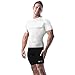 Copper Compression New Colored Short Sleeve Shirt - Guaranteed Best Copper + Zinc Infused Mens T-Shirt. Support Stiff + Sore Muscles. Basketball, Football, Sports Wear (Large - White)