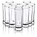 Juvale 24 Pack Clear Tall Shot Glasses for Tequila, Whiskey, Vodka, Liquor, Heavy Base Glass Shooters for Desserts (2 oz)