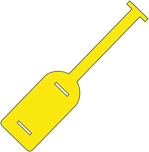 Deluxe Signs - Plain ID Self-tie Tie Tags (Pack of 14) Yellow 210x50-0.8mm Polypropylene