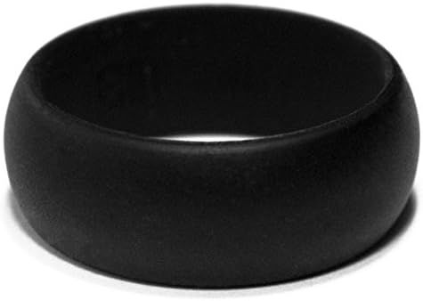 The Ultimate Silicone Wedding Ring. Shock proof. Scratch proof. Almost indestructible. (Size 12, Black)