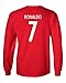 Tcamp Portugal 2018 National Soccer #7 Cristiano RONALDO World Championship Men's Long Sleeve T-Shirt
