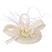 Fascigirl Sinamay Fascinator Hat Feather Party Pillbox Hat Flower Derby Hat for Women