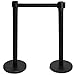 3-ft. Control Stanchions | Heavy Duty | Retractable 6.25 ft. Belt | Easy to Assemble | Perfect for Events & Parties|Black Pack of 1 Set