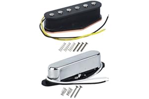 FLEOR Alnico 5 Guitar Pickups - TL Bridge & Neck Pickup (Chrome) for TL Style Guitar