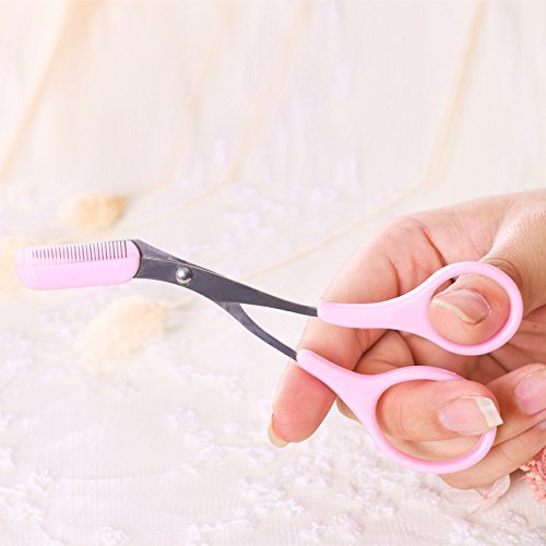 VNDEFUL 1PCS Simple and convenient eyebrow shaping toolEyebrow Scissors Total Length: approx 10cm/3.9inch