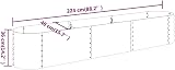 vidaXL Garden Raised Bed Flower Stand Galvanised Steel 224x40x36 cm Brown view 3