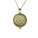 Honbay Retro Tree of Life 5X Magnifier Magnifying Glass Sliding Top Magnet Pendant Necklace, Gold Tone