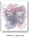 Dragonflies Art Beautiful Watercolor Home Decor Prints,Set of 4 8x10 Unframed Prints,Beautiful Gift For Nature Lovers,Great Housewarming Dragonfly Gift for the Bathroom, Girl's Room, Classroom